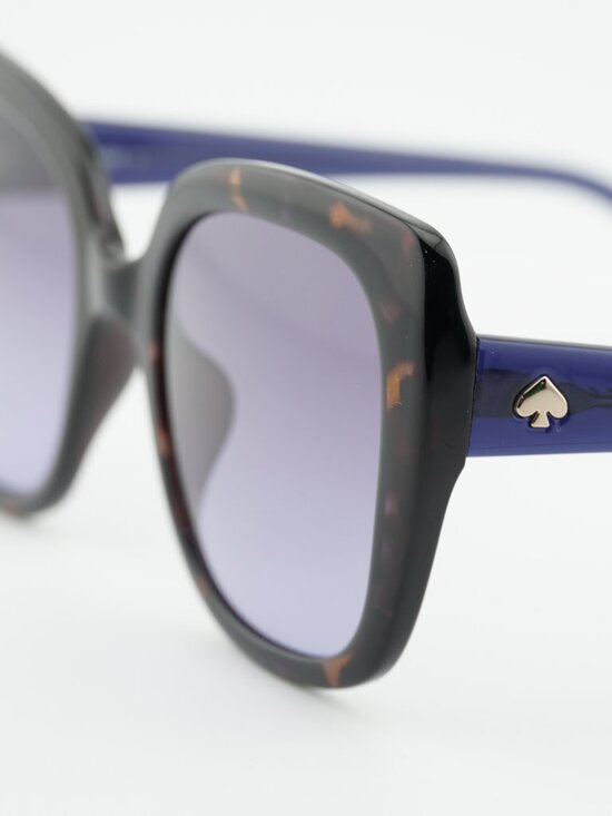 Kate Spade SHAINA/O/S 0JBW GB Sunglasses Havana Square Frame, Blue Lenses main image 9